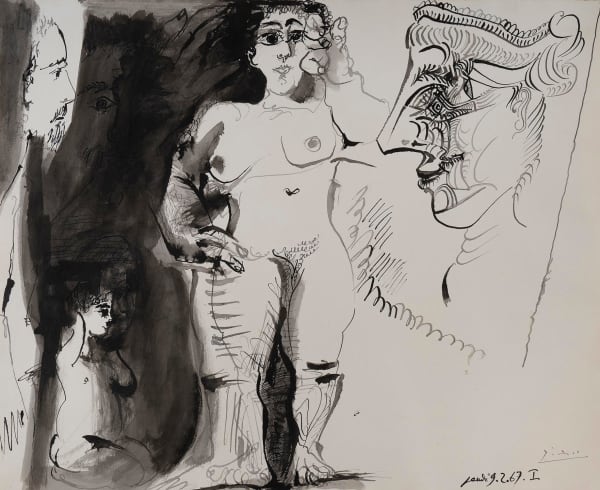 PABLO PICASSO, Étude De Personnages - Hommage À Degas, 1967