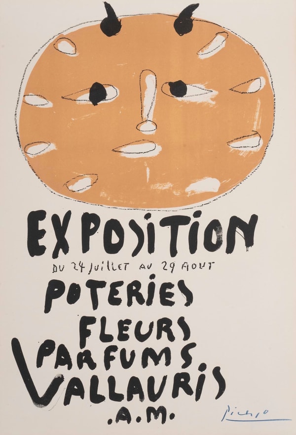 PABLO PICASSO, Expositions Poteries Fleurs Parfums Vallauris A.M., circa 1948