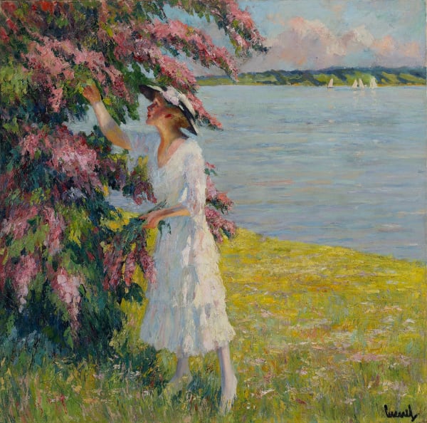 EDWARD CUCUEL, Près Des Aubépines, Huile sur toile