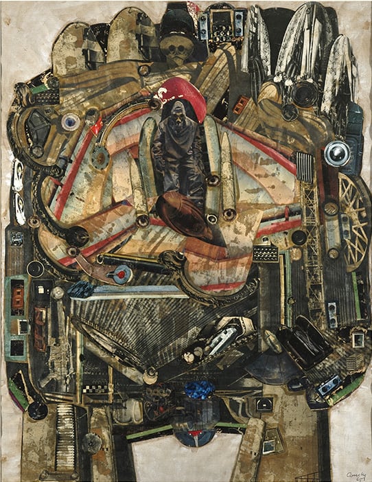 Henri Comby sans titre , 1966 Collage et aquarelle sur papier 64,5x50cm