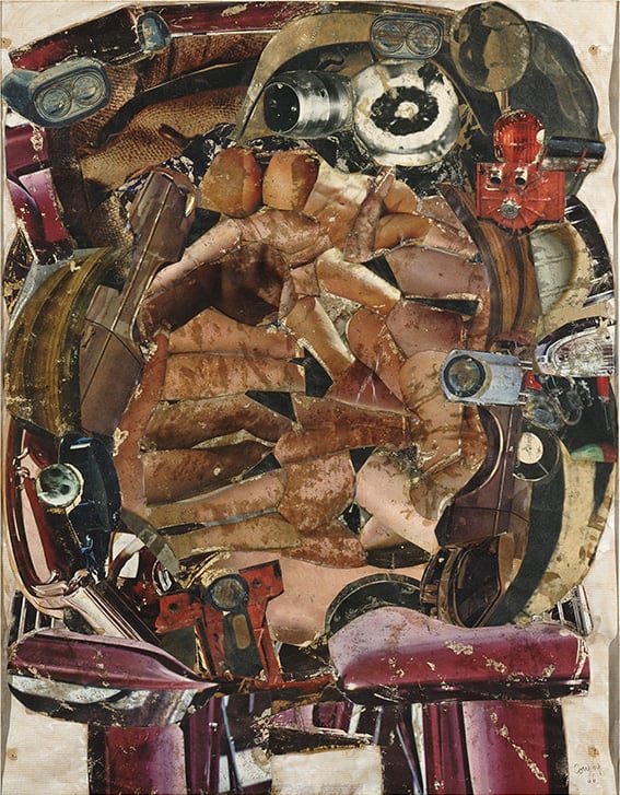 Henri Comby sans titre , 1966 Collage et aquarelle sur papier 64,5x50 cm
