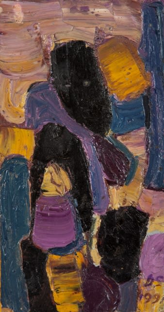 Derek Stafford, Abstract with purple, 1991