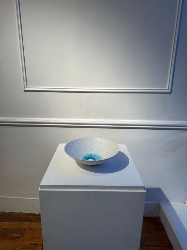Peter Wills, White and Turquoise Bowl, 2022
