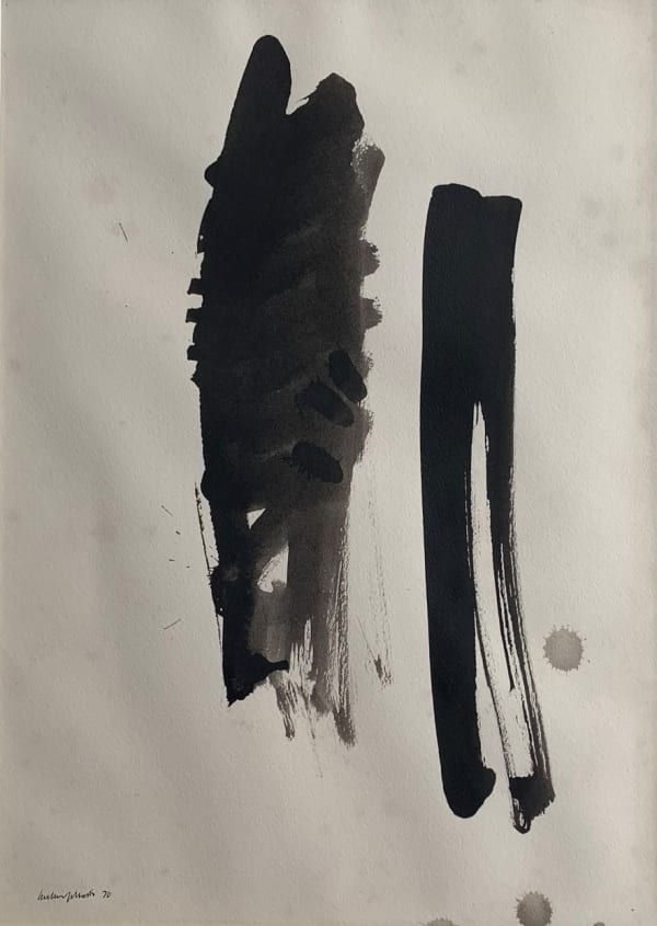 William Johnstone, Untitled Ink brush drawing, c.1970