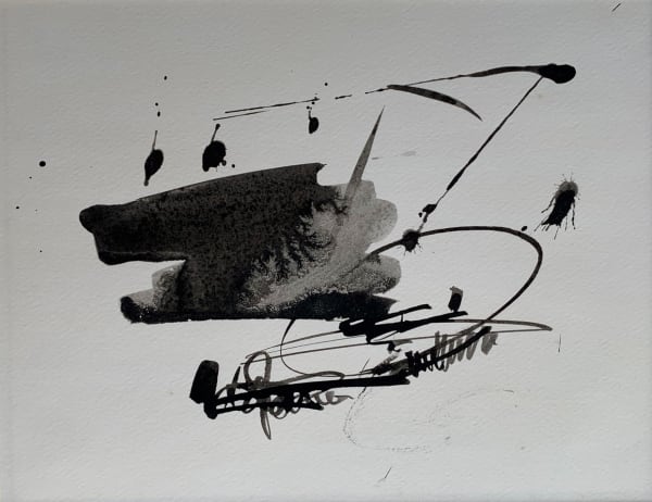 William Johnstone, Untitled Ink brush drawing, c.1970