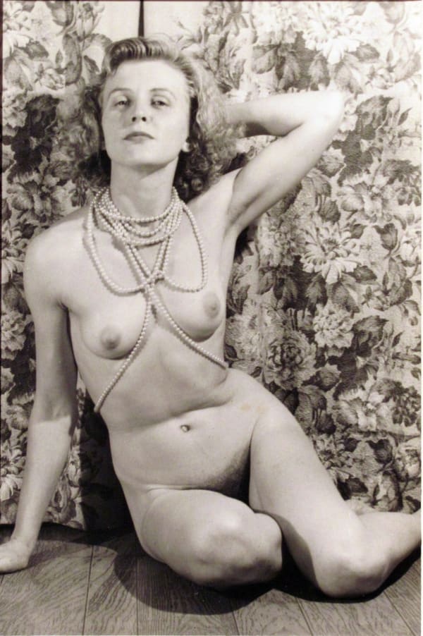 Eugene Von Bruenchenhein, Untitled. Photo of Marie with pearls