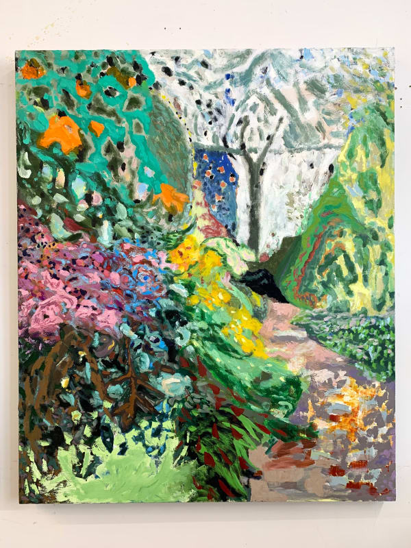 Lumin Wakoa (1981-2025) front garden (Queens), 2021 Oil on linen 48 x 40 inches 121.9 x 101.6 cm