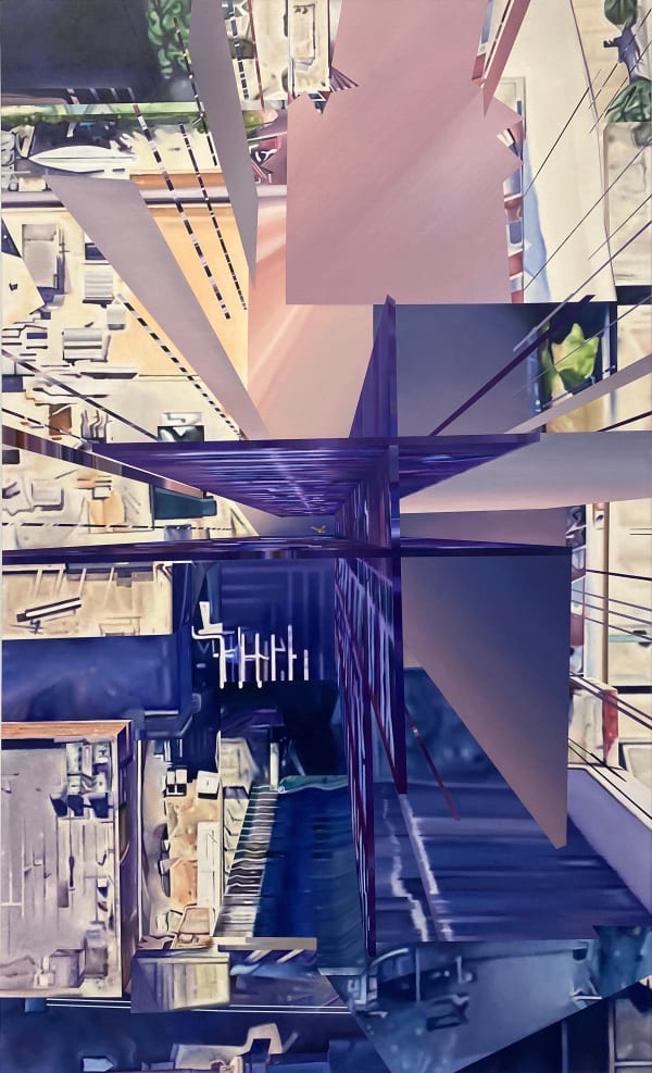 Natalie Birinyi (b.1989) 40°41'14"N 73°58'52"W 510 ft, 2021 Oil on canvas 60 x 36 inches