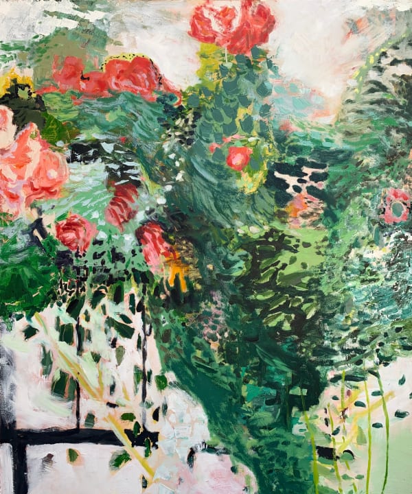 Lumin Wakoa (1981-2025) roses (front garden), 2021 Oil on linen 48 x 40 inches 121.9 x 101.6 cm