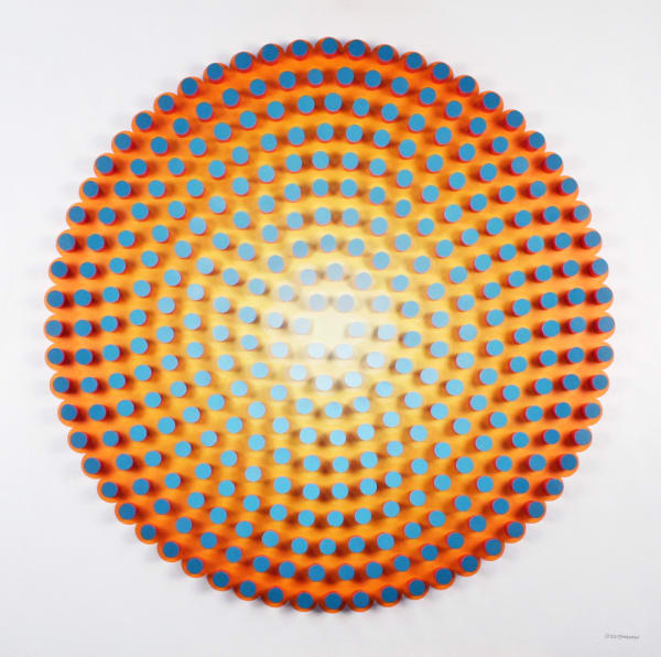 Peter Monaghan, Red Yellow Turquoise Dowels, 2020