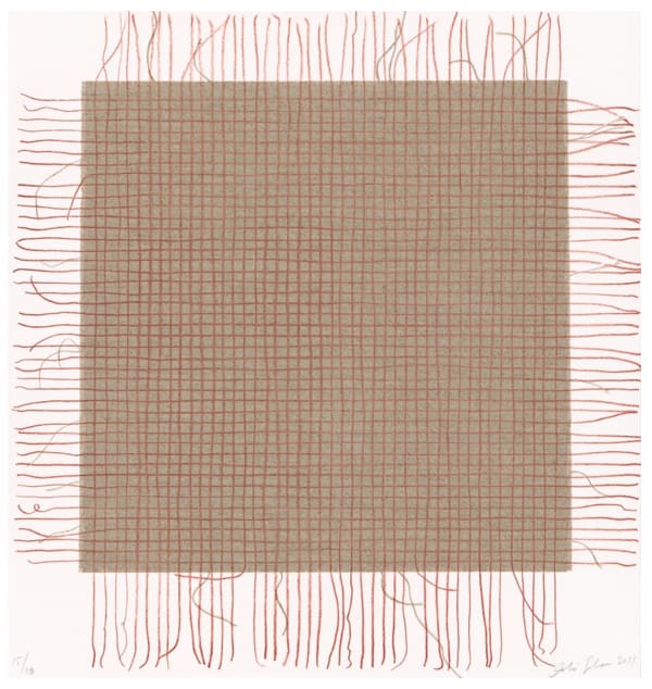 Analía Saban, Transcending Grid, Red, 2021