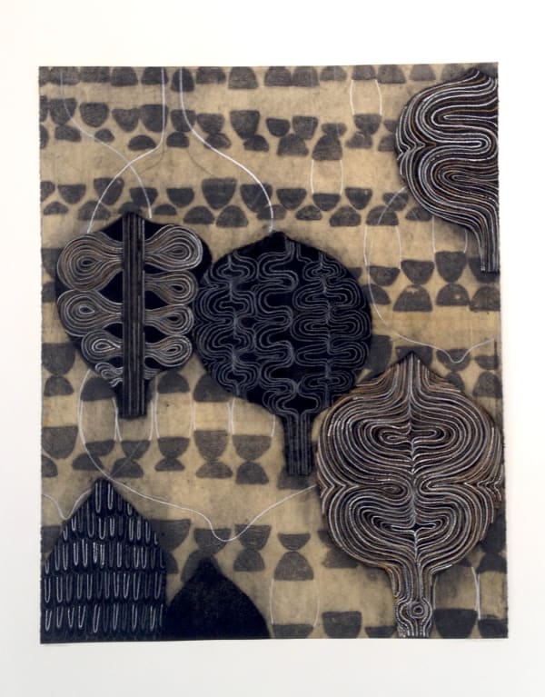 Sarah Amos, Silk and Purls, 2012