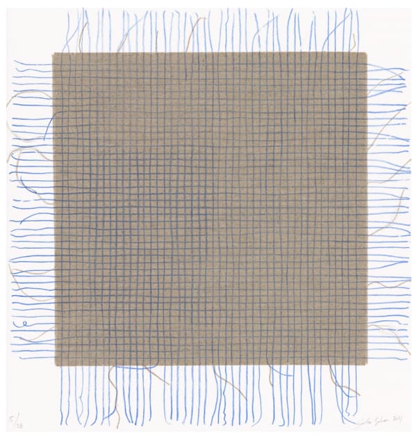 Analía Saban, Transcending Grid, Blue, 2021