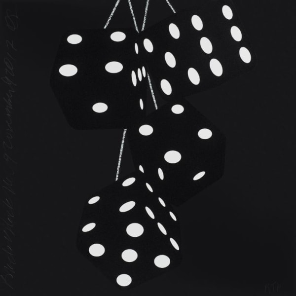 Donald Sultan, Black Black Fuzzy Dice Nov 9, 2017, 2017