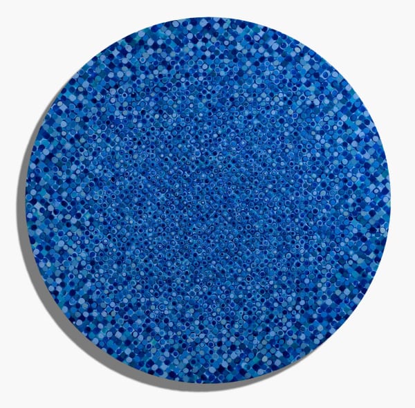 Martin Kline, Blue Mosaico (Tondo), 2024