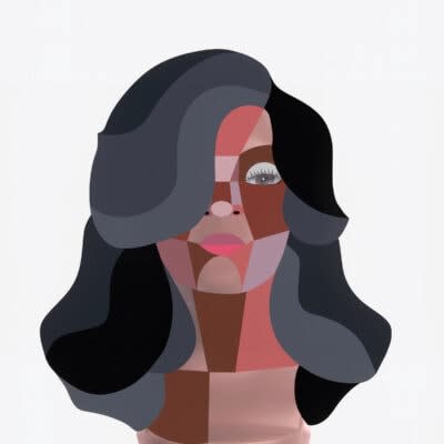 Derrick Adams, Style Variation 3 (Loose Wave), 2023