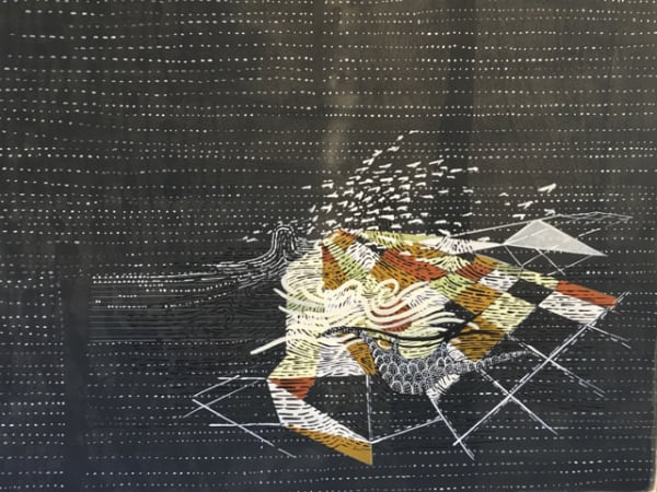 Sarah Amos, Night Storm with Cockatoos, 2005