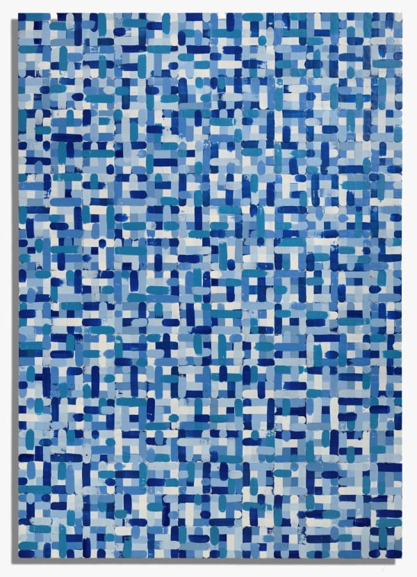 Martin Kline, Blue and White Impression, 2023