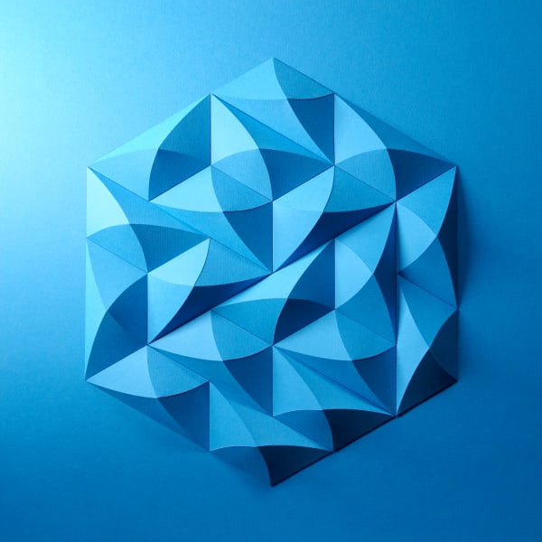 Matthew Shlian, Omoplata 40 Turquoise , 2020