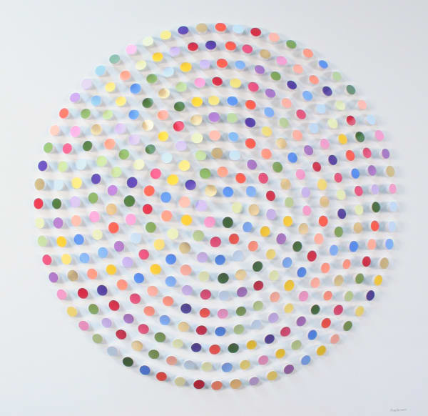 Peter Monaghan, Coloured Dowels with Gold Leaf, 2020
