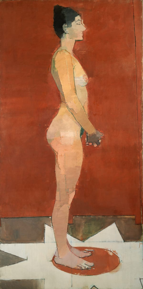Standing Nude in Profile, c.1981 Oil on canvas 182.5 x 91.5 cm; 71 7/8 x 36 inches
