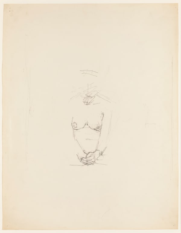 Study for Nude with Green Background, 1964 pencil on paper 15 1/4 x 19 7/8 inches; 38.8 x 50.5 cm