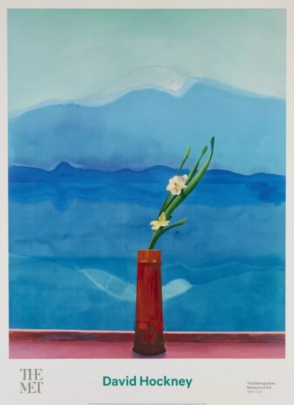 David Hockney, The Met: Mount Fuji and Flowers, 2016
