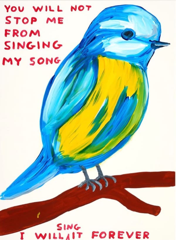 David Shrigley, You Will Not Stop Me From Singing My Song, 2021