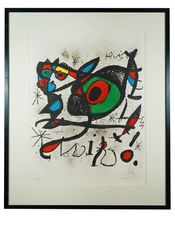 Joan Miro, Afiche pour l’exposition “Sobreteixims i escultures”, 1972