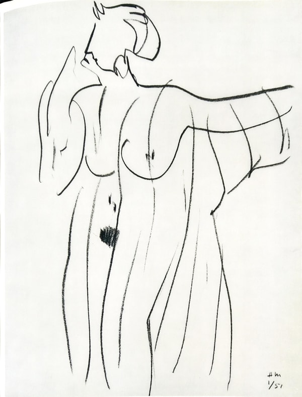 Henri Matisse, Dernières Oeuvres de Matisse - Revue Verve - Nu en Robe I, 1958