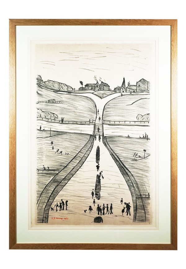 L.S Lowry, Village on a Hill, 1966