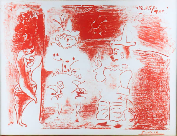 Pablo Picasso, L’ Ecuyere et les clowns, 1957-61