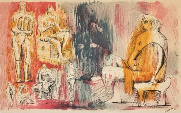 Henry Moore, Woman Holding Cat, 1949