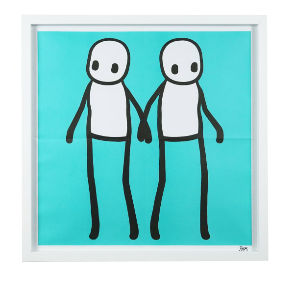 Stik, Holding Hands (Teal), 2020
