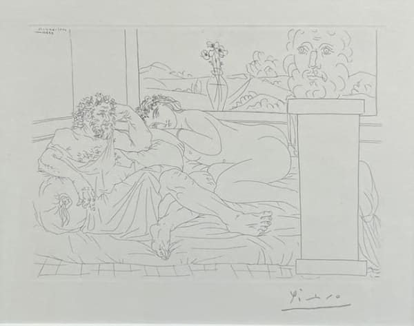 Pablo Picasso, Le Repos du Sculpteur IV - Hand-signed by Picasso, 1933