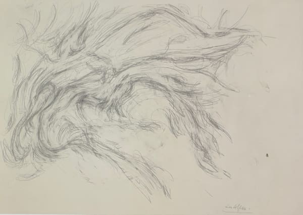 Alberto Giacometti, Le Alpi (c1956) from Quarantacinque Disegni di Alberto Giacometti, 1963