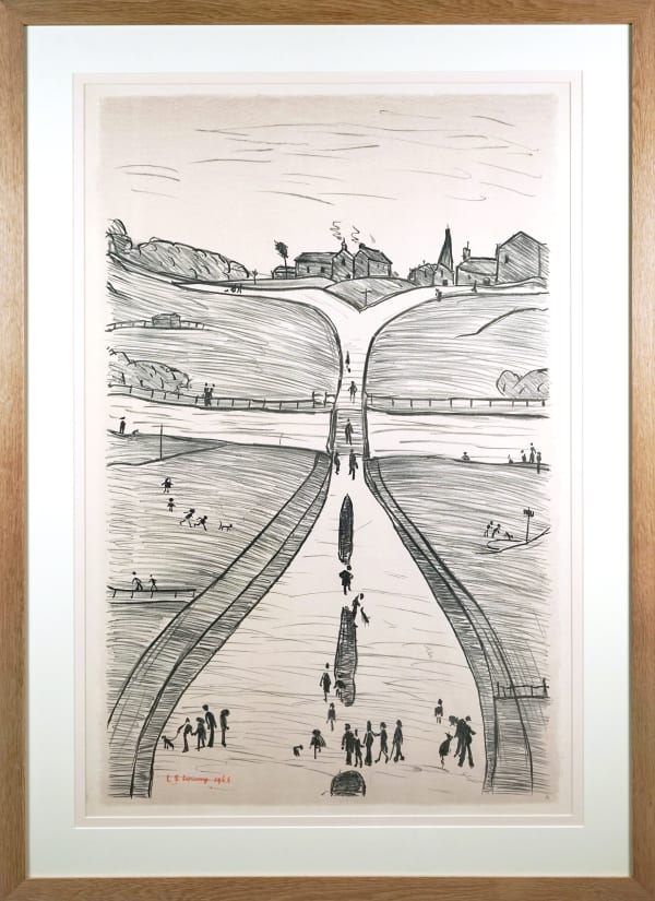 L. S. Lowry, Village on a Hill - Property from the collection of L.S Lowry and the late Carol Ann Lowry, 1966