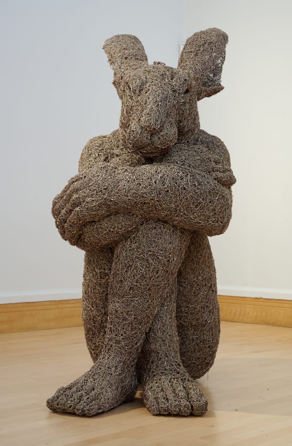 Sophie Ryder, Girl with Knees Up, 2018