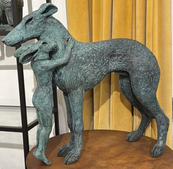 Sophie Ryder, Girl Hugging Dog