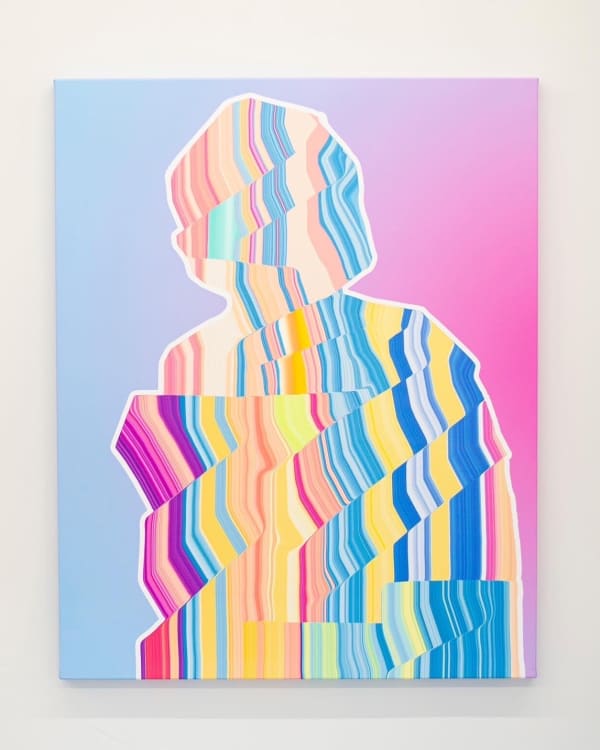 Ryosuke Misawa Can't Forget the Light, 2022 Mixed Media on Canvas, Giclee, Acrylic 91 x 72 cm 35 7/8 x 28 3/8 in