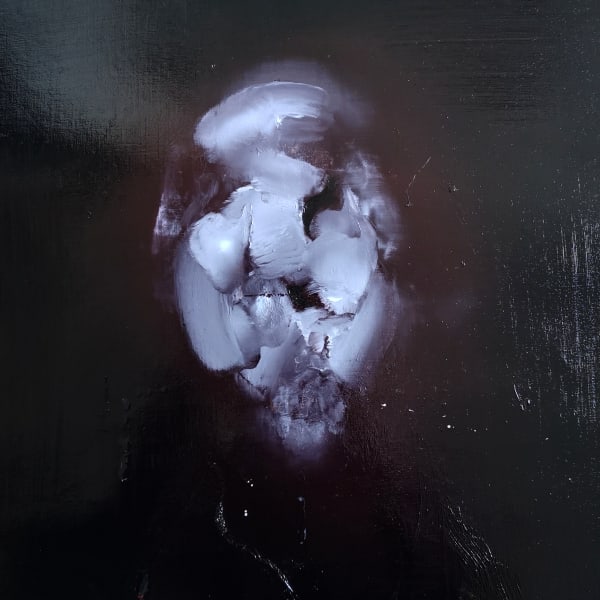 Florian Eymann Skull 240 120 1, 2020 Oil on paper 35 x 33 cm