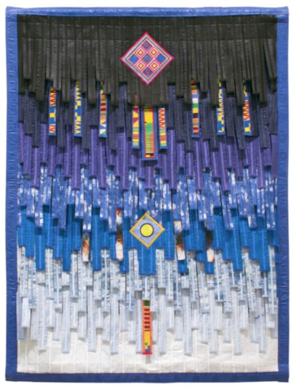 Abdoulaye Konaté Bleu touareg- losange et kente, 2022 Textile 159 x 119 cm 62 5/8 x 46 7/8 in