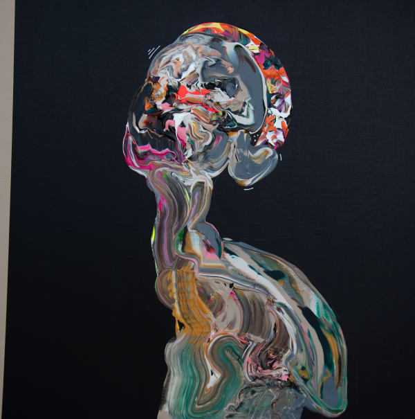 Vladinsky Observer No. 872, 2024 Acrylic and Special Molding Paste 82 x 82 cm 32 1/4 x 32 1/4 in