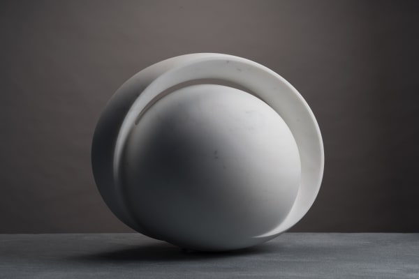 Cynthia Sah Saturn, 2019 White marble 45 x 39 x 39 cm 17 3/4 x 15 3/8 x 15 3/8 in