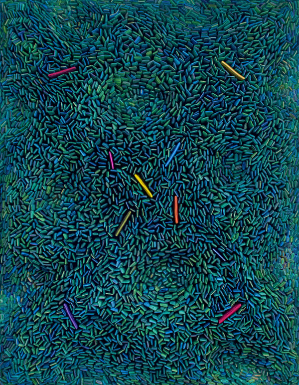 Ilhwa Kim A Template of the Green, 2022 Hand-dyed Hanji Paper 119 x 93 x 13 cm 46 7/8 x 36 5/8 x 5 1/8 in