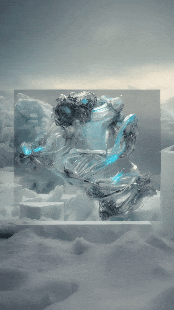 Sougwen Chung, BODY MACHINE (MERIDIANS) - Glacial Biome series, 2025