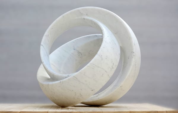 Cynthia Sah Saturn Rings , 2020 White marble 47 x 35 x 46 cm