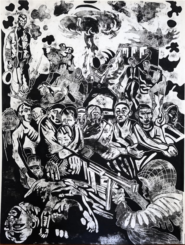 Katya Zvereva, Days of war (2) center, 2022