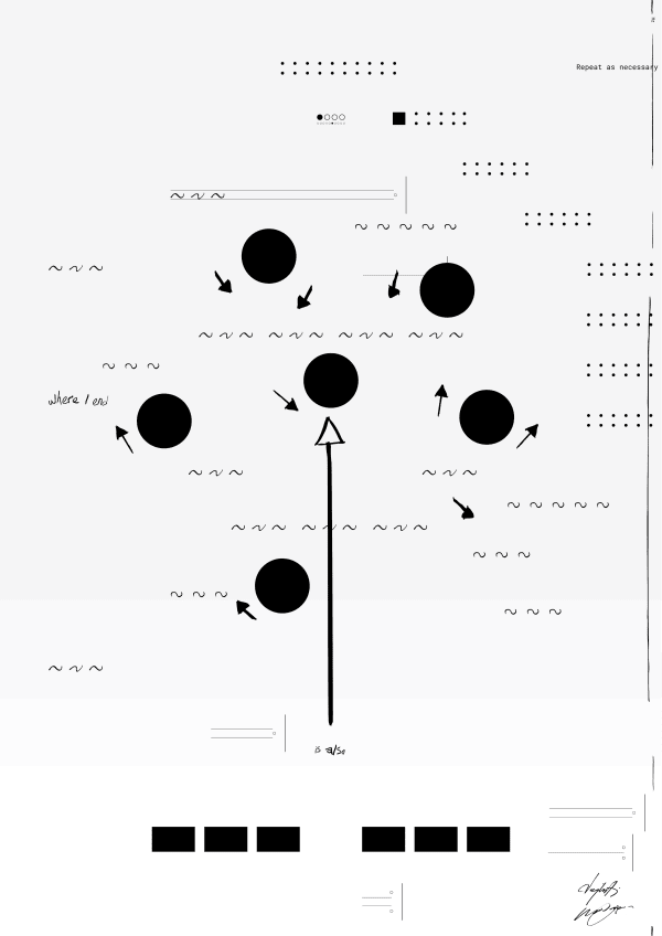 Operator Repeat as necessary #6 - Where I end is also, 2025 Unique artwork entirely rendered on-chain, capturing a precise moment within the 27-minute live performance presented at Scorpios Bodrum, Turkey. A unique fine art signed print is available for an additional $375 plus shipping.