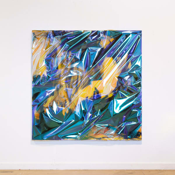 Sophie Victoria Illusion of Signs, 2024 Acrylic and Vinyl on Italian Polyester 150 x 150 cm 59 x 59 in